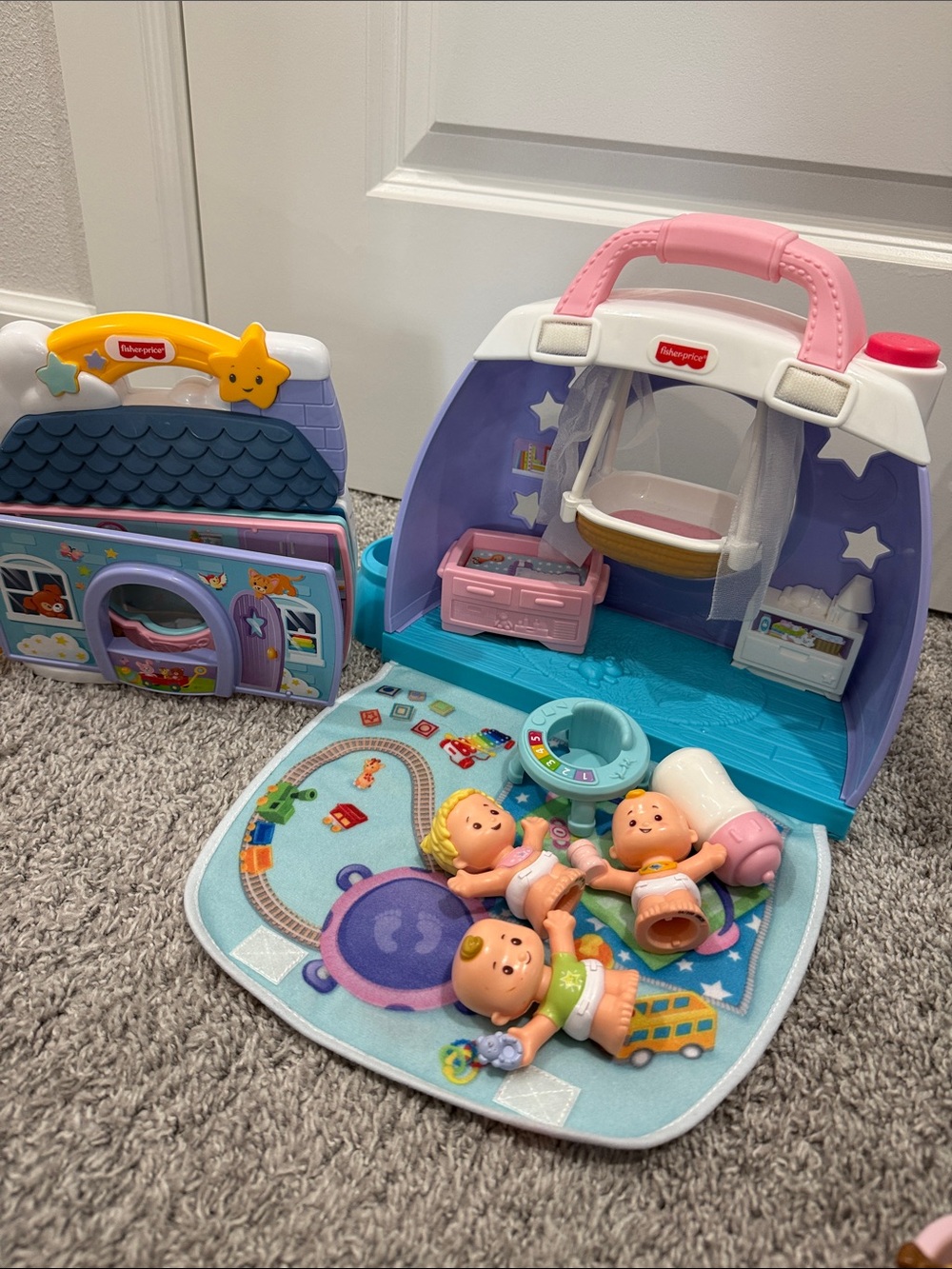 Fisher-Price Foldable Nursery Playset and baby book